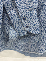 New Men’s Miller Blue Deigned Long Sleeve Pearl Snap 15 Medium II-104