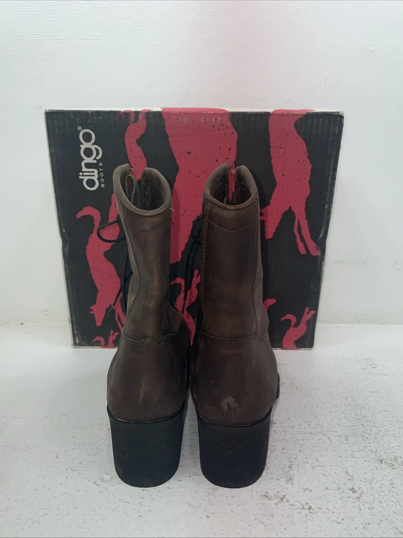 New Men’s Brown Lace Up Dingo Cowboy Boots. 02307 10 M. 7-66