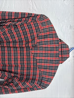 New Kids Panhandle Slim Red Plaid Long Sleeve Pearl Snap Size 10 CC-96
