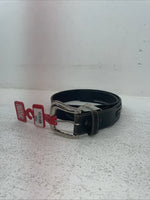 New Brown Genuine Leather Hired Hand Thread With Pendent 32” Belt #2620201 Z-20