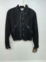 New Women’s Black Mine & Bills Outfitters Long Sleeve Button Up Shirt M 3B-28