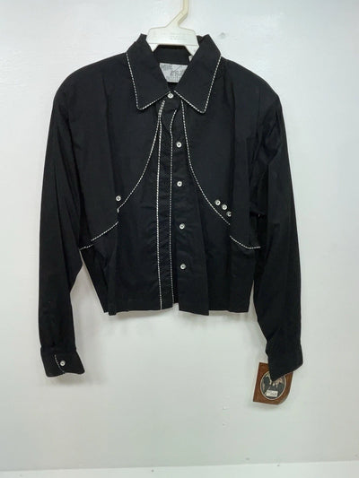 New Women’s Black Mine & Bills Outfitters Long Sleeve Button Up Shirt M 3B-28