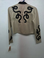 New 1849 Authentic Ranchwear Tan Long Sleeve Short Show Jacket XS WW-79