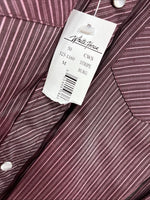 New Kids White Horse Purple Stripe Long Sleeve Pearl Snap Medium DD-21
