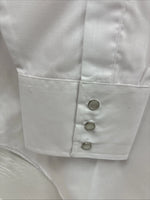 New Men’s ELY Cattleman White Simple Long Sleeve Pearl Snap 17 XL O-65