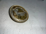 New Women’s Justin Gold Silver Horse Head belt Buckle. F-9