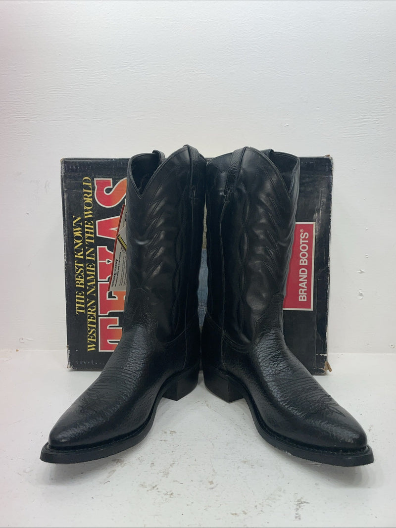 New Men’s Black Texas Brand Cowboy Boots. 8040 11 D. 8-60