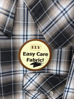 New Men’s ELY Cattleman Brown Flannel Long Sleeve Pearl Snap 4XL E-81