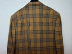 New Men’s Tem-Tex Orange Plaid Suit Jacket 46R #11963 LL-609