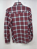 New Women’s Panhandle Slim Red Plaid Long Sleeve Pearl Snap Size 32 KK-67