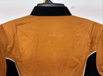 New Women’s Cumberland Orange Black Short Sleeve Button Up Large MM-134