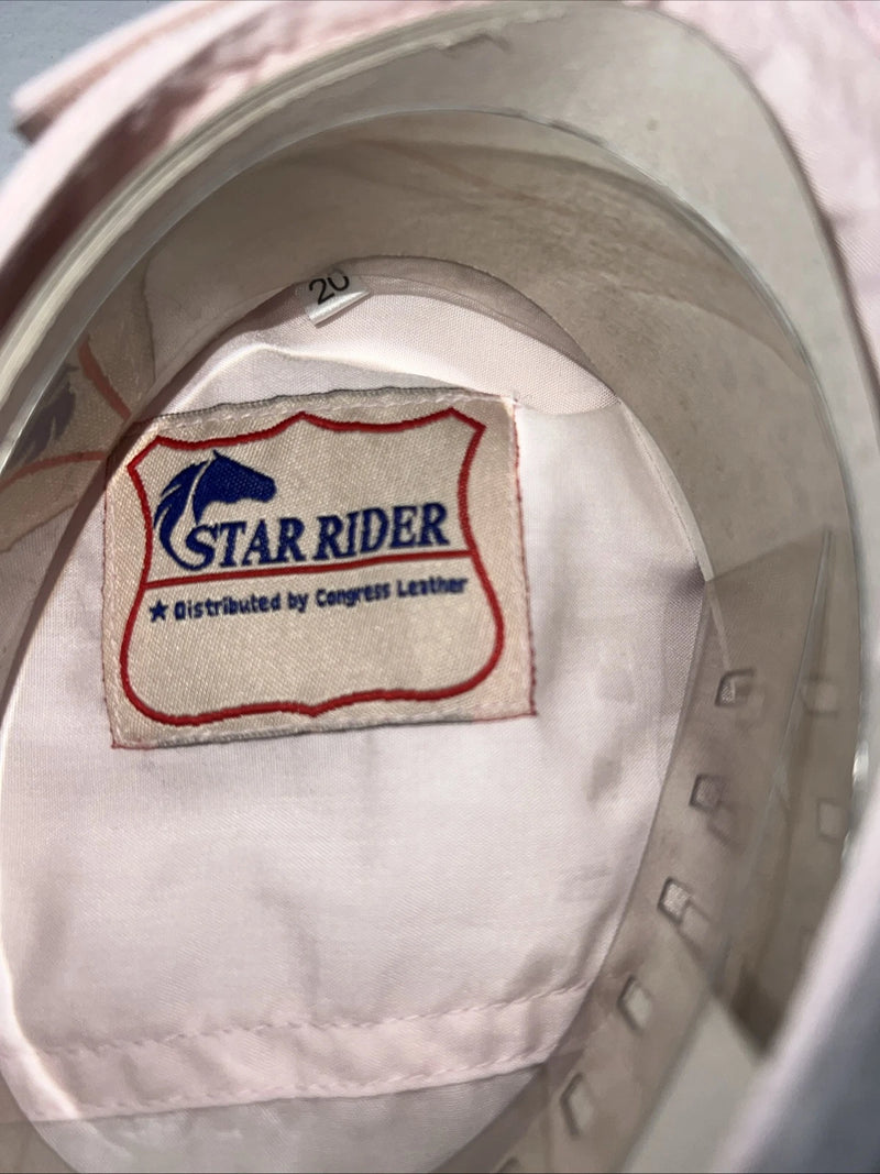 New Women’s Pink Star Rider Traditional Riding Shirt. Size 20 #11449 A-136