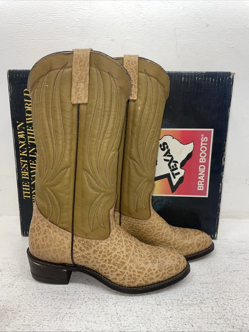 New Men’s Brown Texas Brand Cowboy Boots. 4785 8 M. 1-119