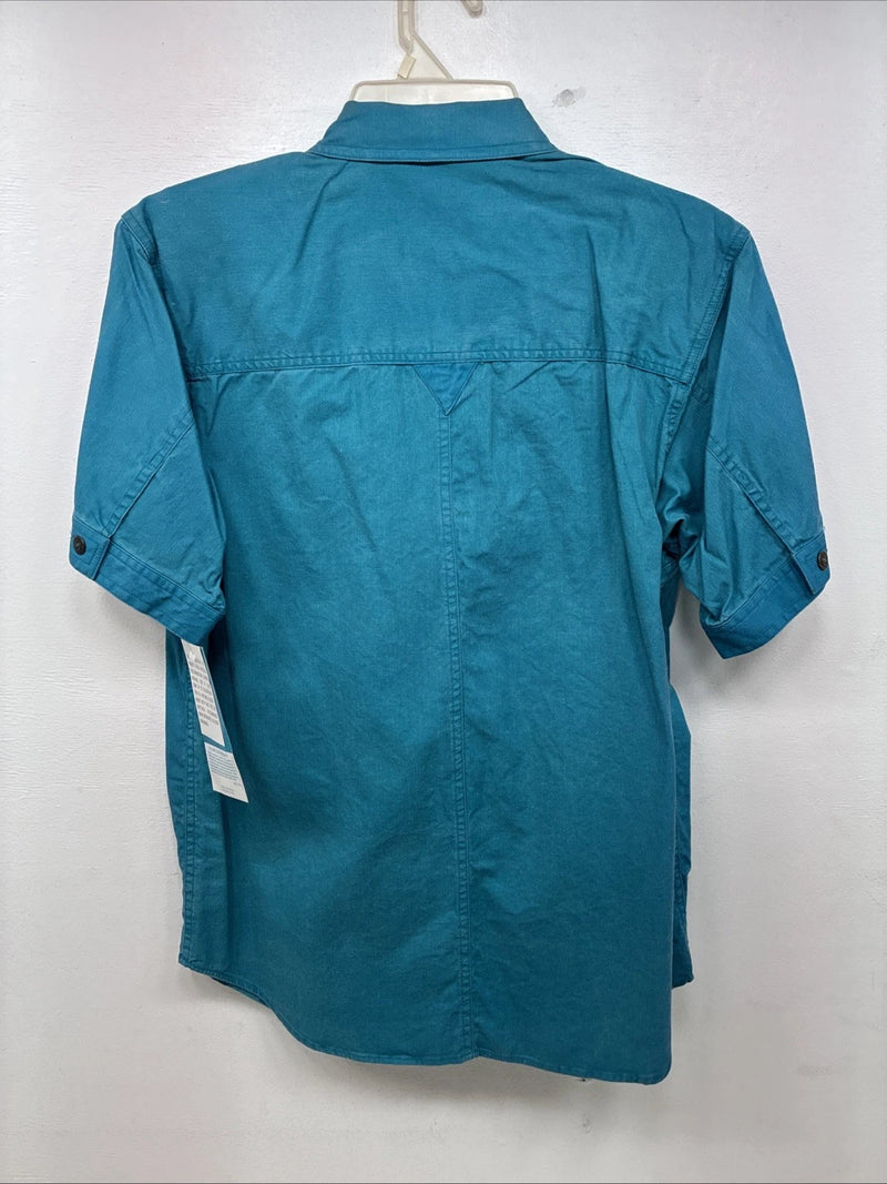 New Women’s Wrangler Blue Short Sleeve Pearl Snap Size Medium YY-50