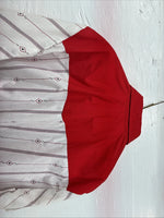 New Men’s Cowboy Threads Red Designed Short Sleeve Button Up Large CC-47