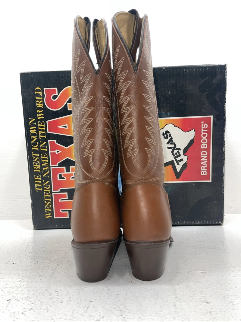 New Women’s Brown Texas Brand Cowboy Boots. 4501 8.5 8 1/2 M. 15-33