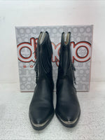 New Children’s Black With Fringe Dingo Cowboy Boots. C 2220 1.5 1 1/2 D. 23-114