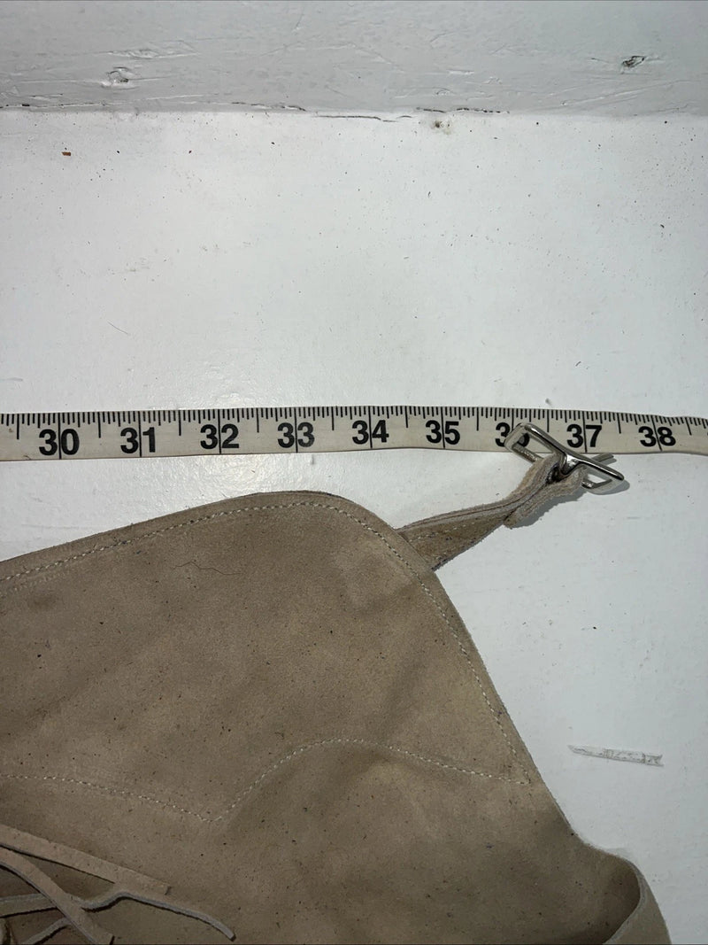 NOS Tan Show Chaps With Fringe Adjustable Waist 37” I-72