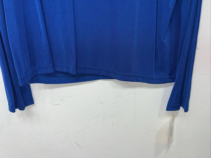 New Women’s 1849 Authentic Ranchwear Blue Long sleeve Polo Shirt XL #4259 UU-22