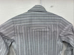 New Kids ELY Cattleman Blue Stripe Long Sleeve Pearl Snap Size 4 YY-62