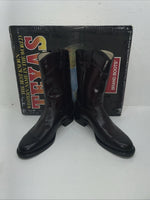 New Men’s Cherry Black Texas Brand Cowboy Boots. 6853 8 D. 1-124