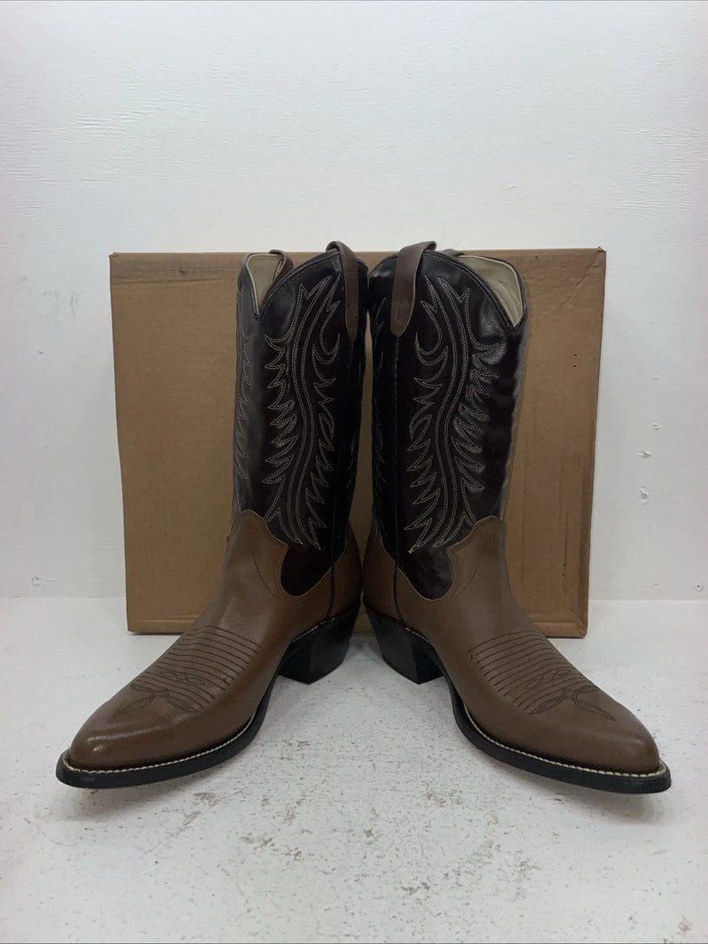 New Men’s Brown Texas Brand Cowboy Boots. 508201 10.5 10 1/2 D. 7-90
