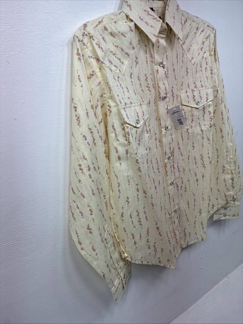 New Women’s White Horse Yellow Floral Long Sleeve Floral Small DD-96