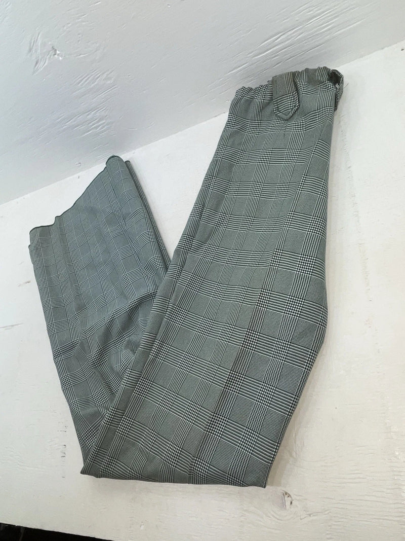 New Vintage Green Plaid Panhandle Slim Polyester Pants #1218 NN-152
