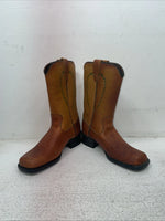 New Youth Brown Texas Brand Cowboy Boots. B 55 4 D. 22-82