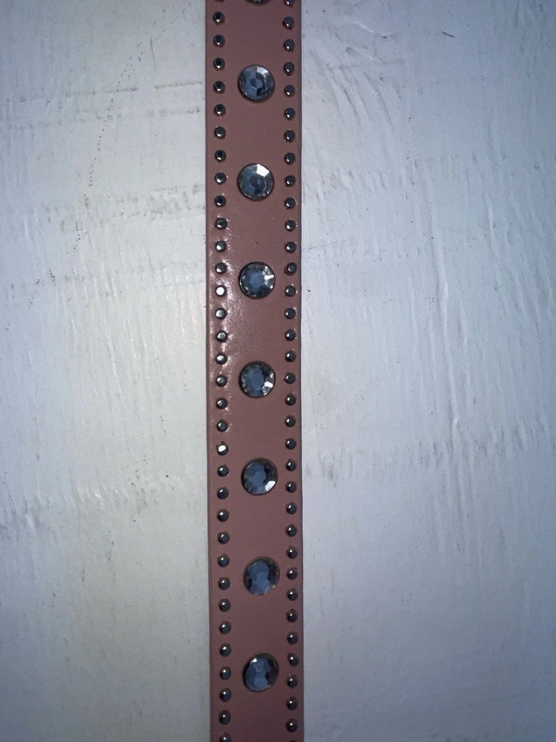 New Pink Genuine Leather Nocona Silver Bling 32” Belt #N4420430 JJ-46