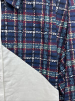 New Men’s Cowboy Threads White Multiple Color Long Sleeve Button Up Medium K-21
