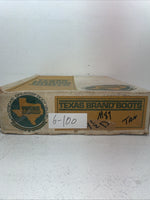 New Men’s Brown Texas Brand Cowboy Boots. M 87 9.5 9 1/2 D. 6-100