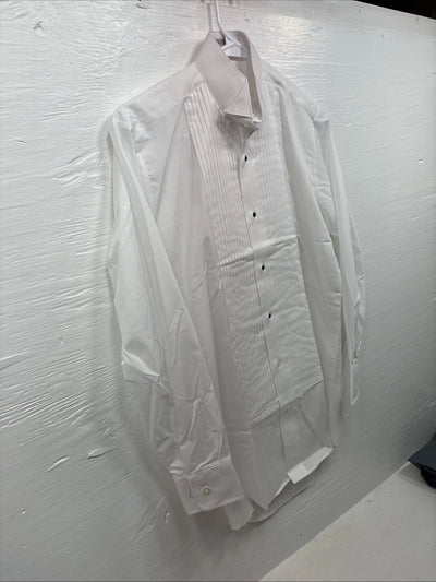 New Classix White Long Sleeve Button Up English Shirt 13-13.5 XS X-92