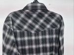 New Women’s Cumberland Gray Plaid Long Sleeve Pearl Snap XL LL-7