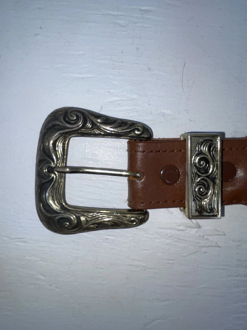 New Brown Genuine Leather Braided 34” Belt #02/4709 JJ-59