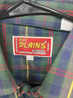 New Men’s ELY Plains Green Multicolor Plaid Long Sleeve Pearl Snap Medium M-63