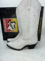 New Women’s White Texas Brand Cowboy Boots. L 198917 7.5 7 1/2 M. 17-69