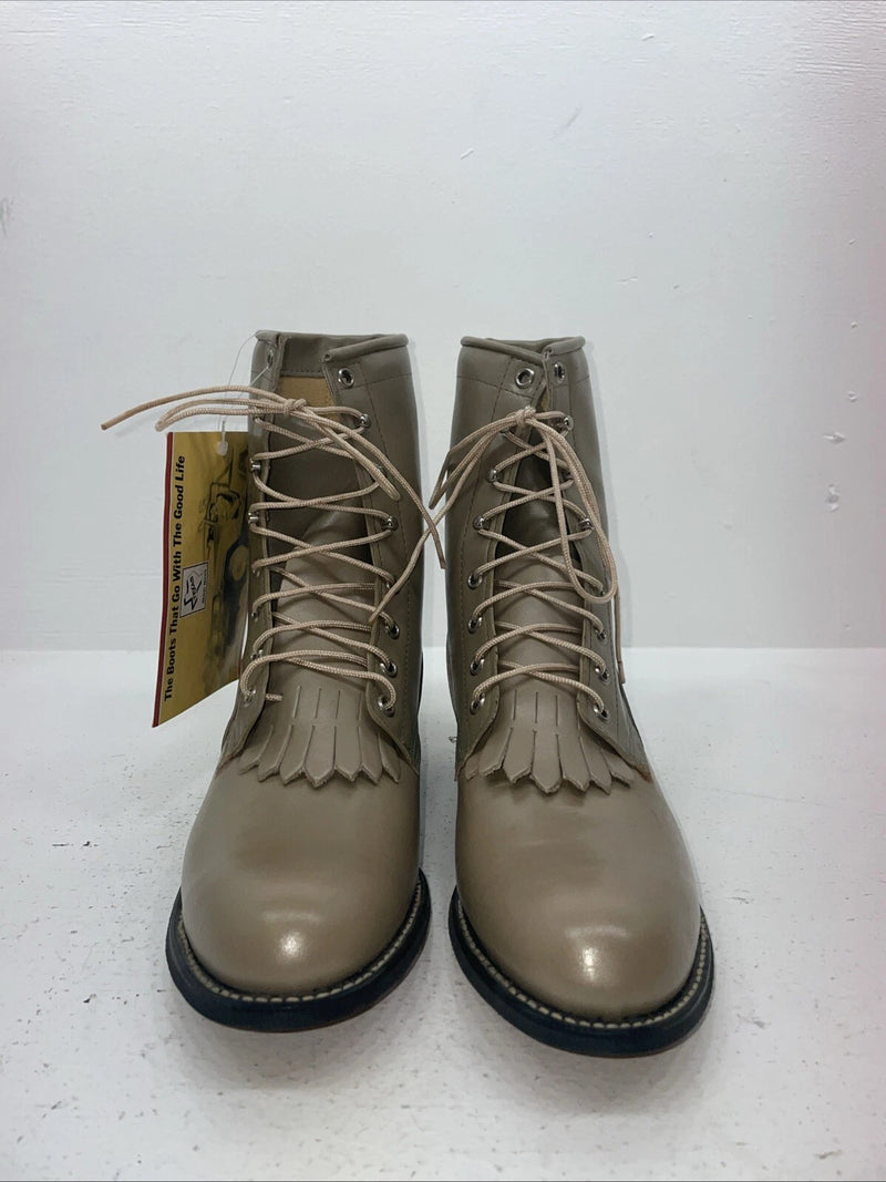 New Women’s Brown Lace Up Texas Brand Cowboy Boots. 4498 8 M. 16-117