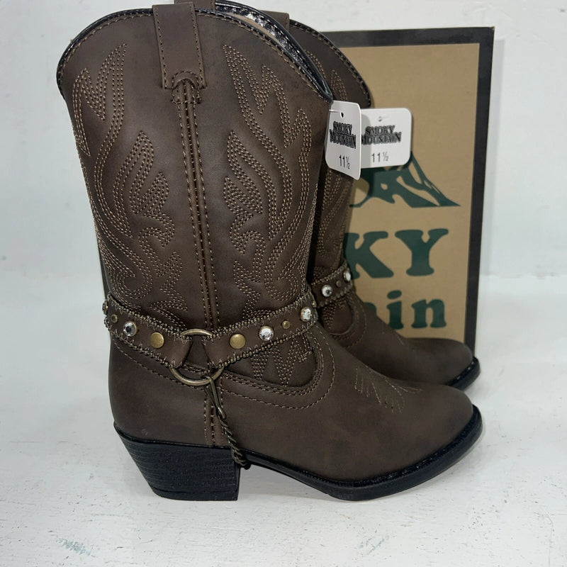 New Children’s Brown Smoky Mountain Cowboy Boots. 1177C 11.5 11 1/2. 24-94