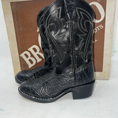 New Children’s Black Bronco Cowboy Boots. C1942 11 D. 24-97