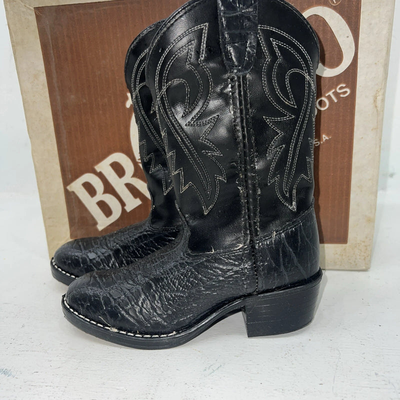 New Children’s Black Bronco Cowboy Boots. C1942 11 D. 24-97