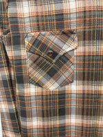 New Women’s Panhandle Slim Brown Plaid Long Sleeve Pearl Snap Size 34 MM-57