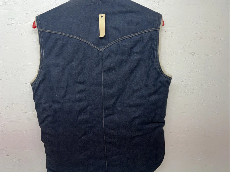 New Women’s Comfy Denim Wool Vest Small L-608