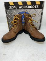 New Woman’s Brown Lace Up Acme Cowboy Boots. 8070 7 M. 18-42