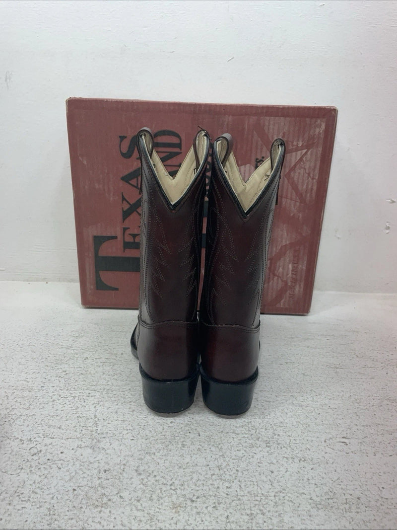 New Kids Cherry Black Texas Brand Cowboy Boots. C 202 1.5 1 1/2 D. 23-124