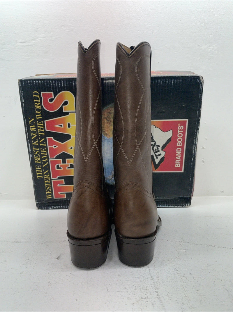 New Men’s Brown Texas Brand Cowboy Boots. 8011 10 E E. 6-53