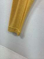 New Dressed To Win Yellow Half Zip Long Sleeve Showing Bodysuit Medium TT-43