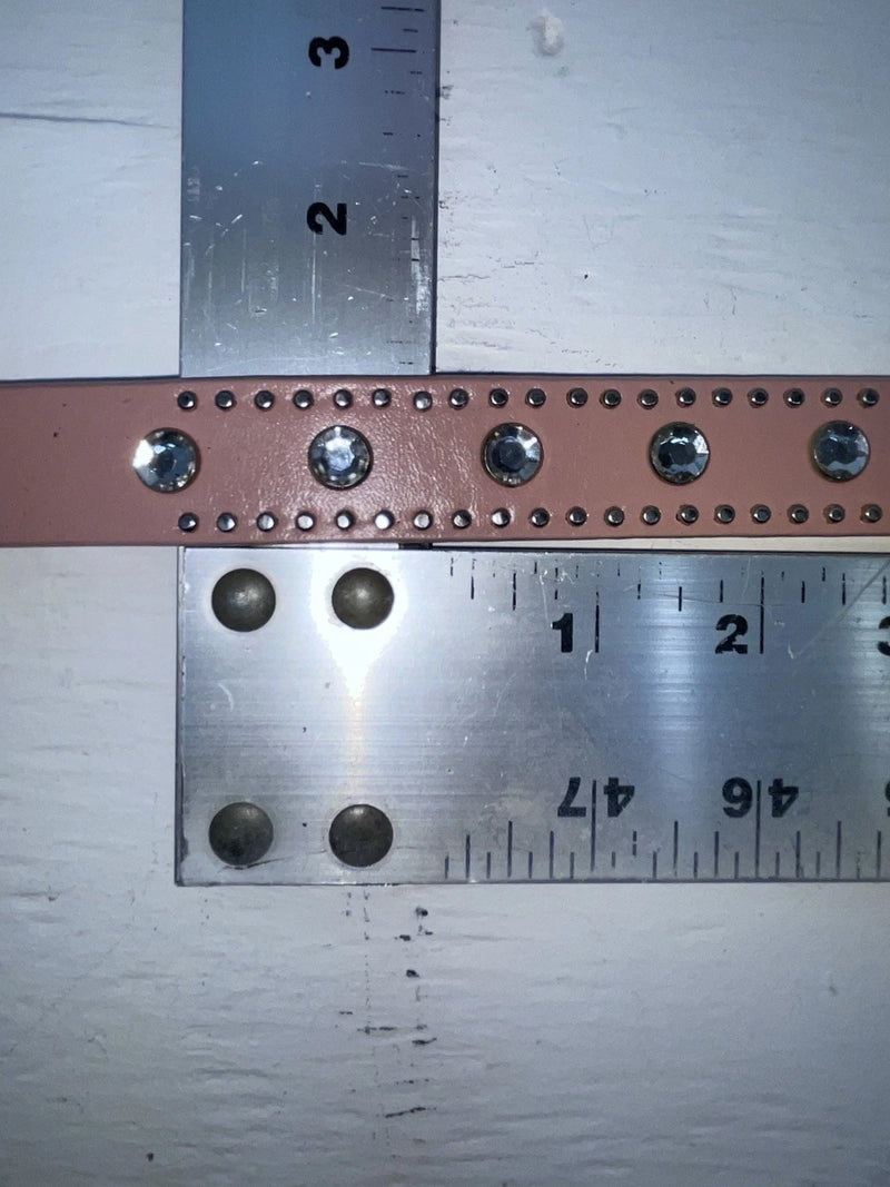 New Pink Genuine Leather Nocona Silver Bling 32” Belt #N4420430 JJ-46