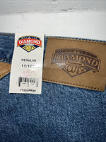New Women’s Diamond Cut Regular Fit Denim Jeans. 11/12x36 P-4
