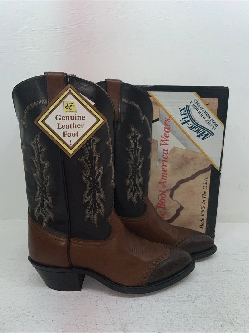 New Men’s Brown Texas Brand Cowboy Boots. 7911 9 D. 4-101